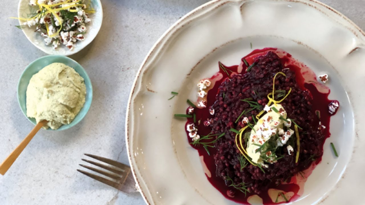 Beetroot and fennel sorghum risotto recipe