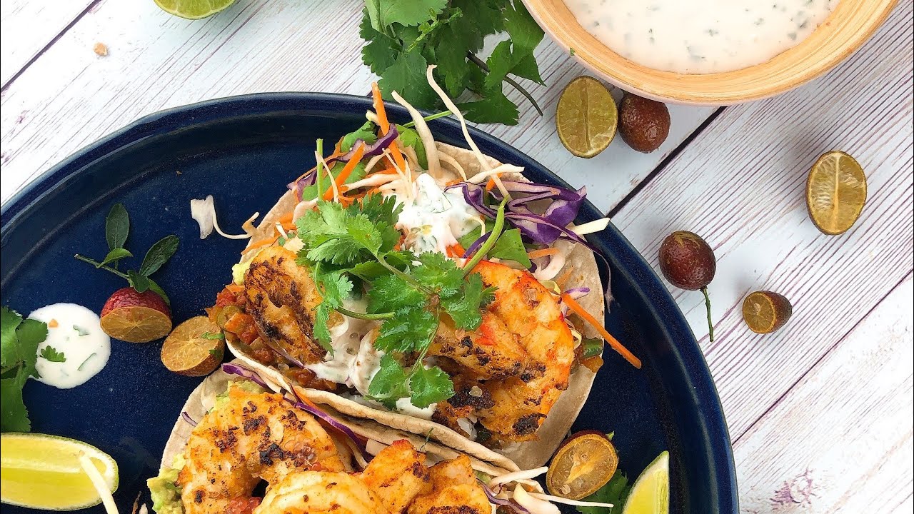 Spicy prawn tacos recipe