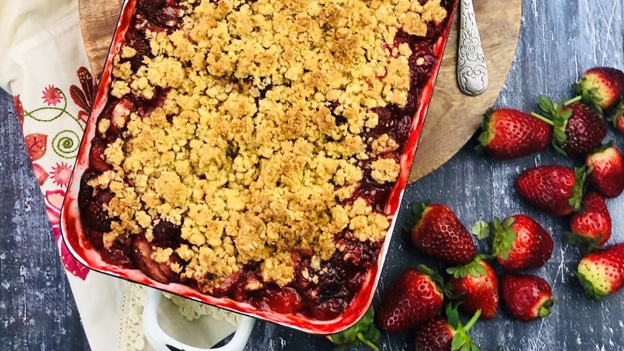 Vanilla strawberry crumble recipe