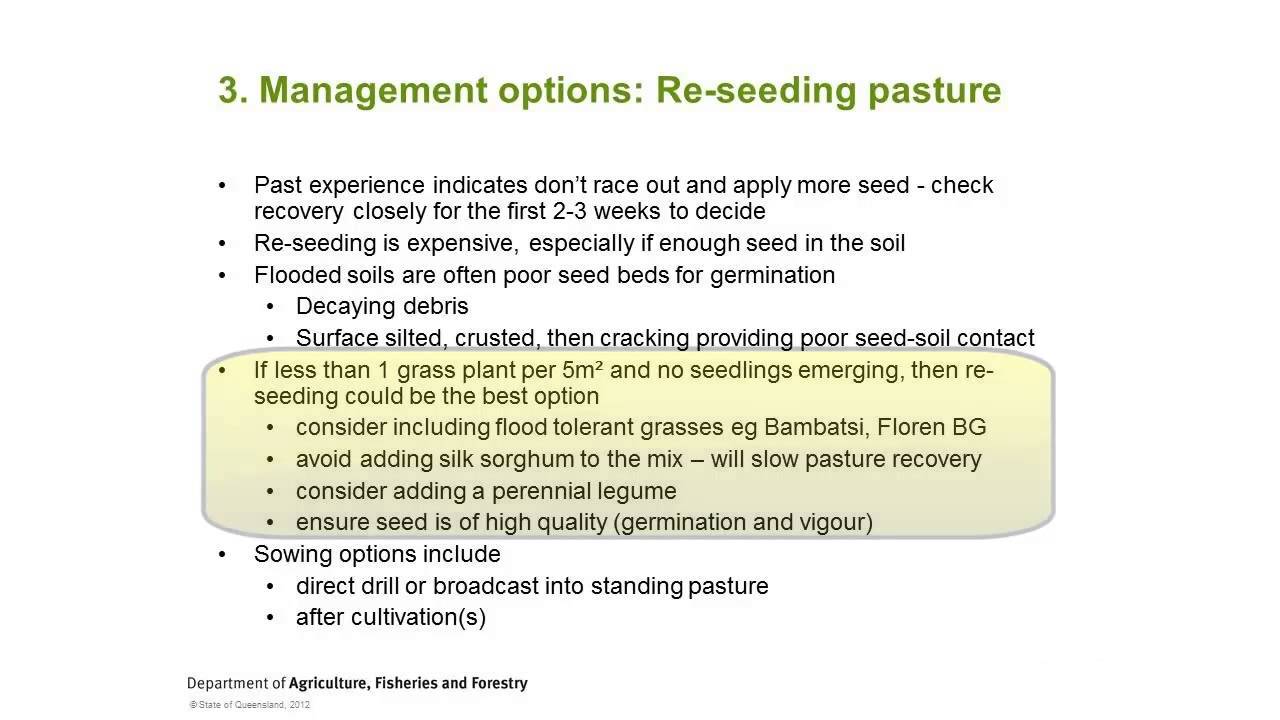 Pasture recovery