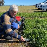 Measuring pasture data at Bowna