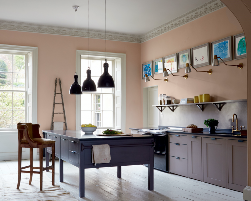 The transformation of an old office into a family kitchen at this fine Georgian townhouse in Bath