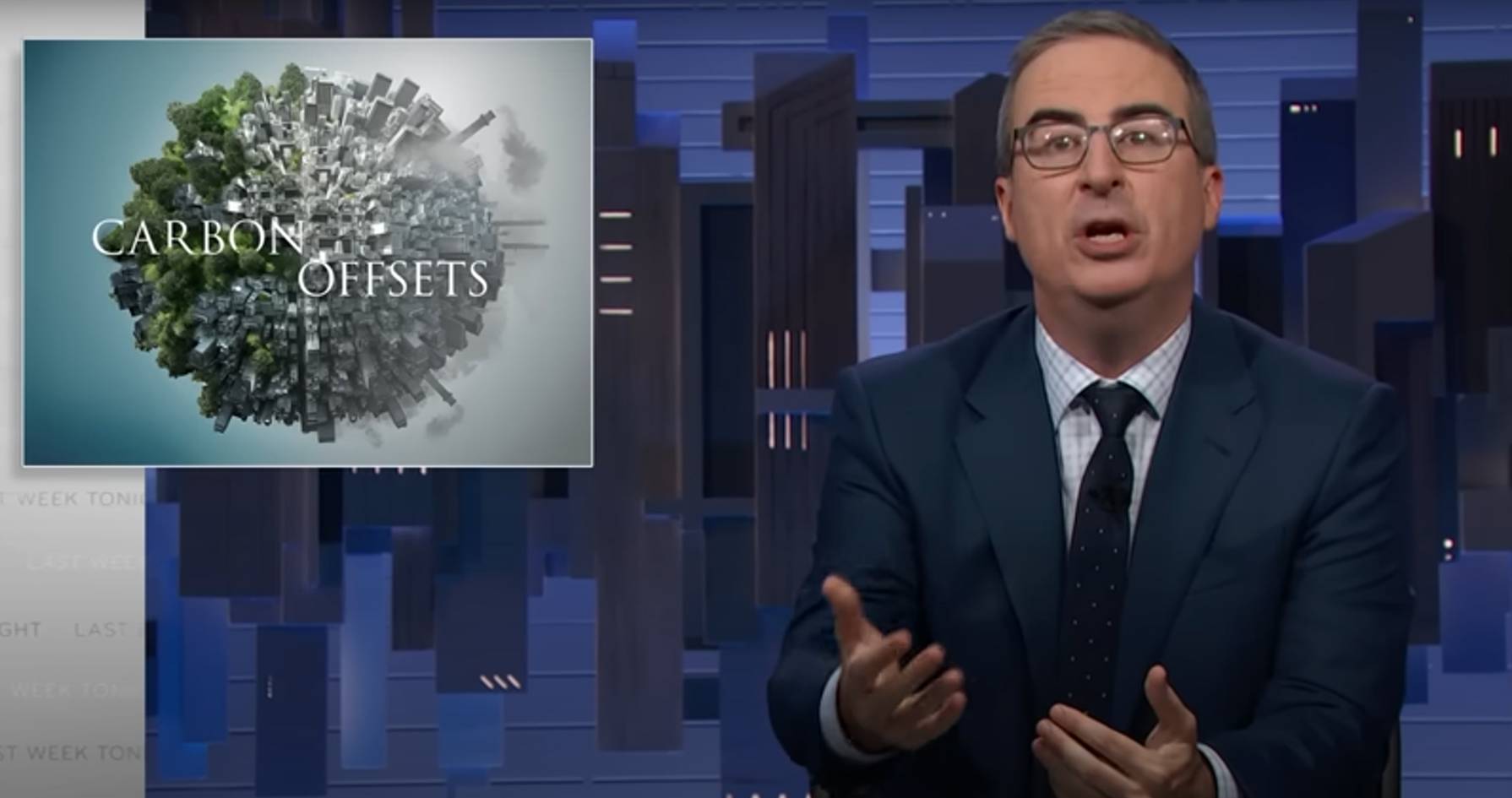 Satirist John Oliver takes aim at carbon offsets