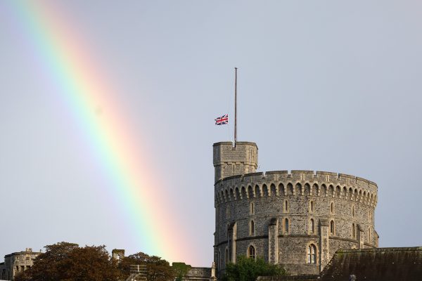 Windsor Castle’s rainbow to the heavens, and the other indelible images from the day Her Majesty The Queen died