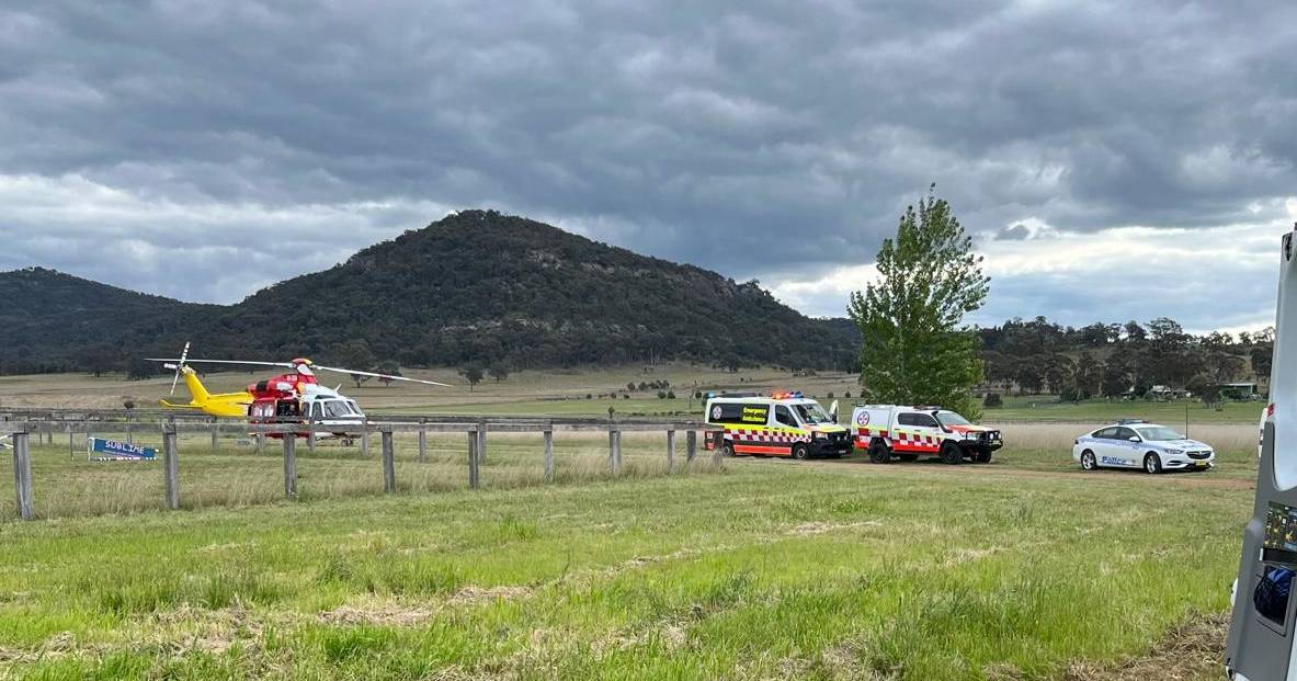 Man airlifted after chain snap injuries