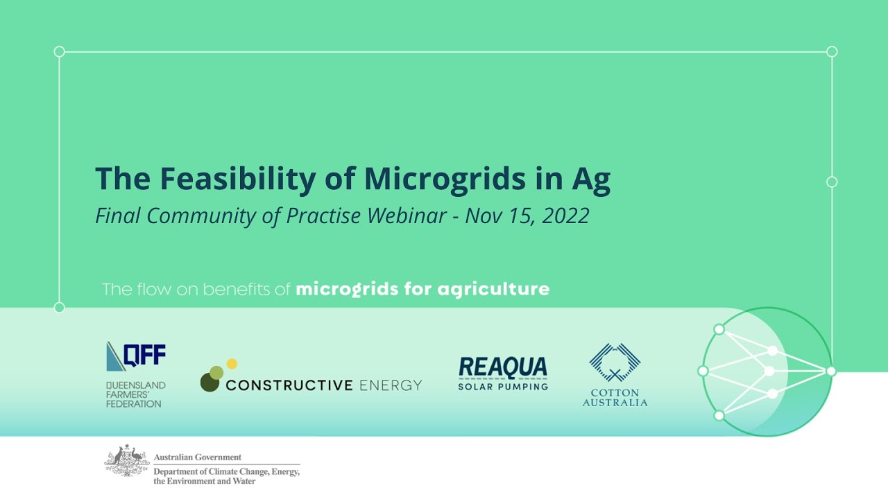 Microgrids in Ag Webinar – November 15, 2022