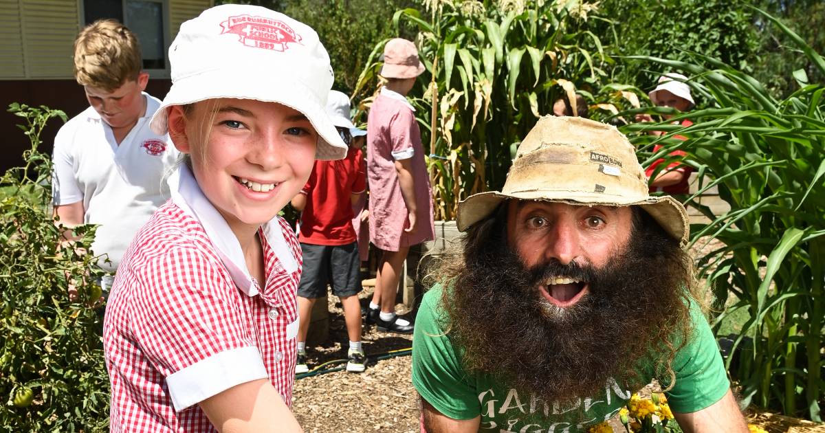 Gardening Australia host Costa Georgiadis praises Burrumbuttock Primary permaculture project | The Land