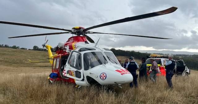 Man airlifted to hospital after horse fall on New England property