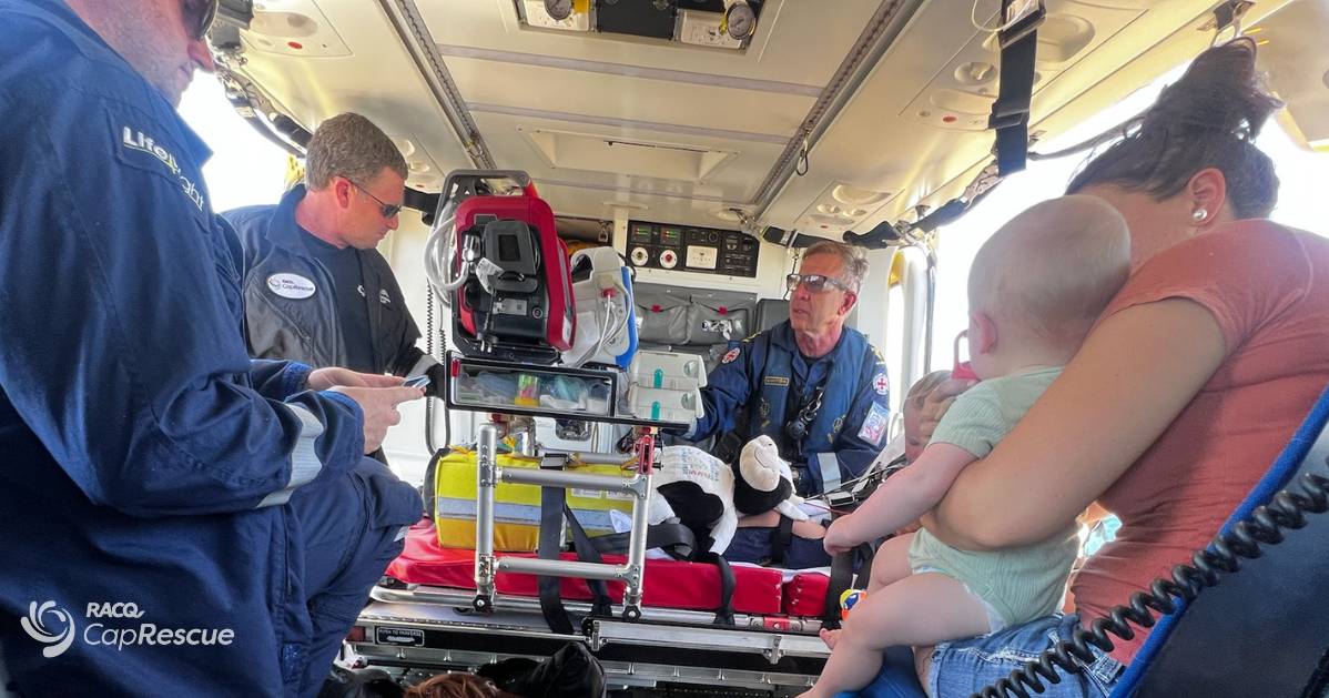 Toddler airlifted after suspected snake bite in central Queensland