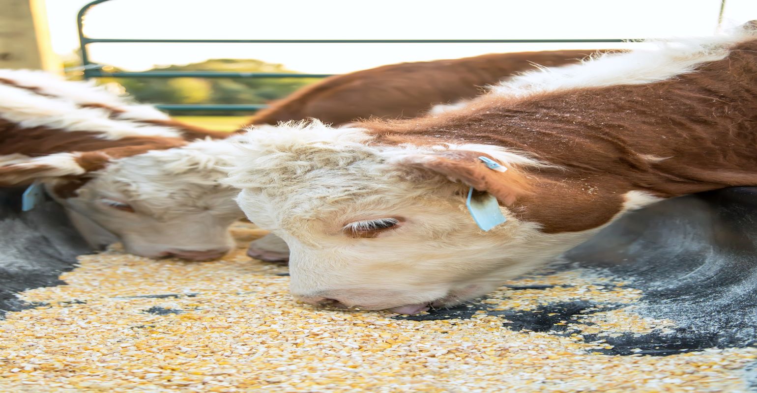 Limit feeding cows corn as an alternative to hay