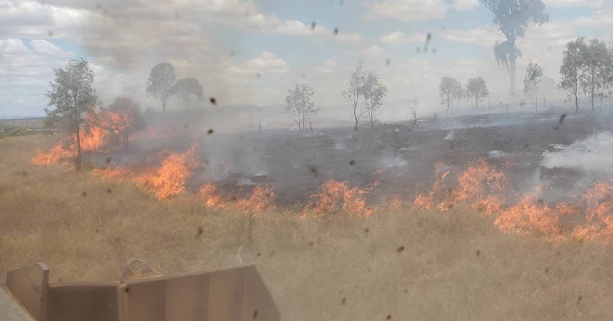 Bush fire warning as temperatures heat up