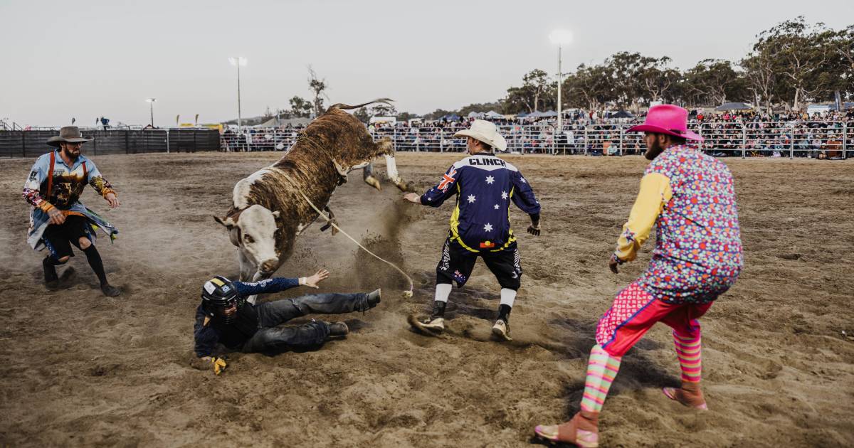 Serious business for rodeo clown