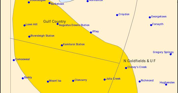 Severe weather warning issued for gulf country