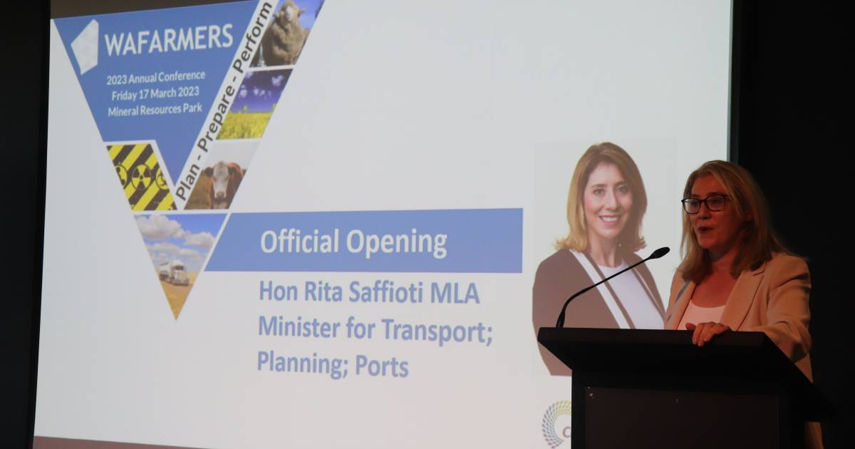 Transport Minister Rita Saffioti addresses the continued challenges for WA’s ports and rail at WAFarmers conference | Farm Weekly