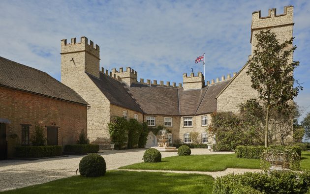 A faux-medieval castle that’s ‘only’ 300 years old, with wine cellar, party barn and even a helipad