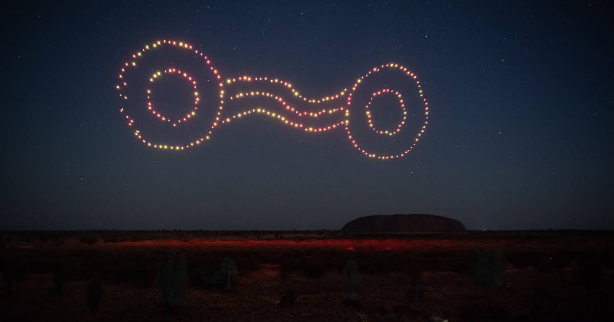 How 1200 drones took an ancient story to the red centre's vast sky