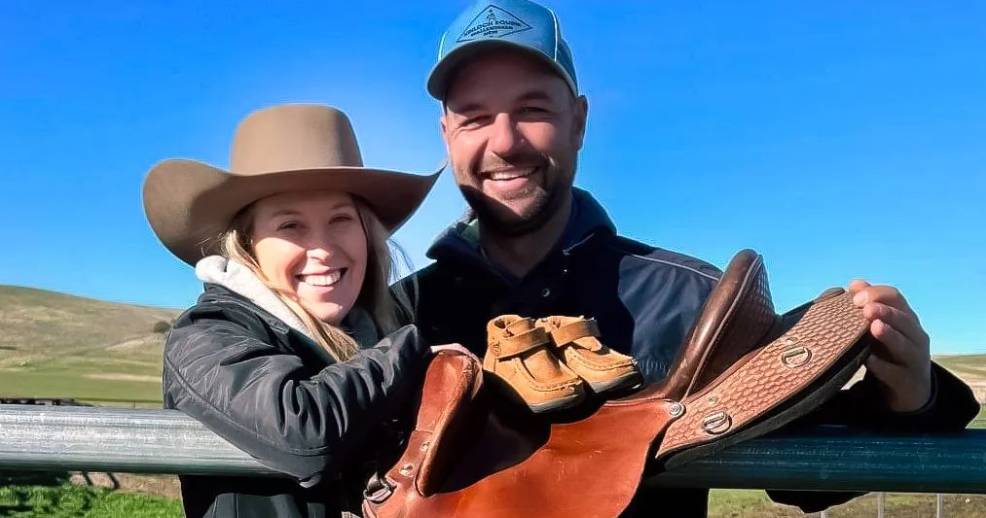 Little farmer on the way for happy couple