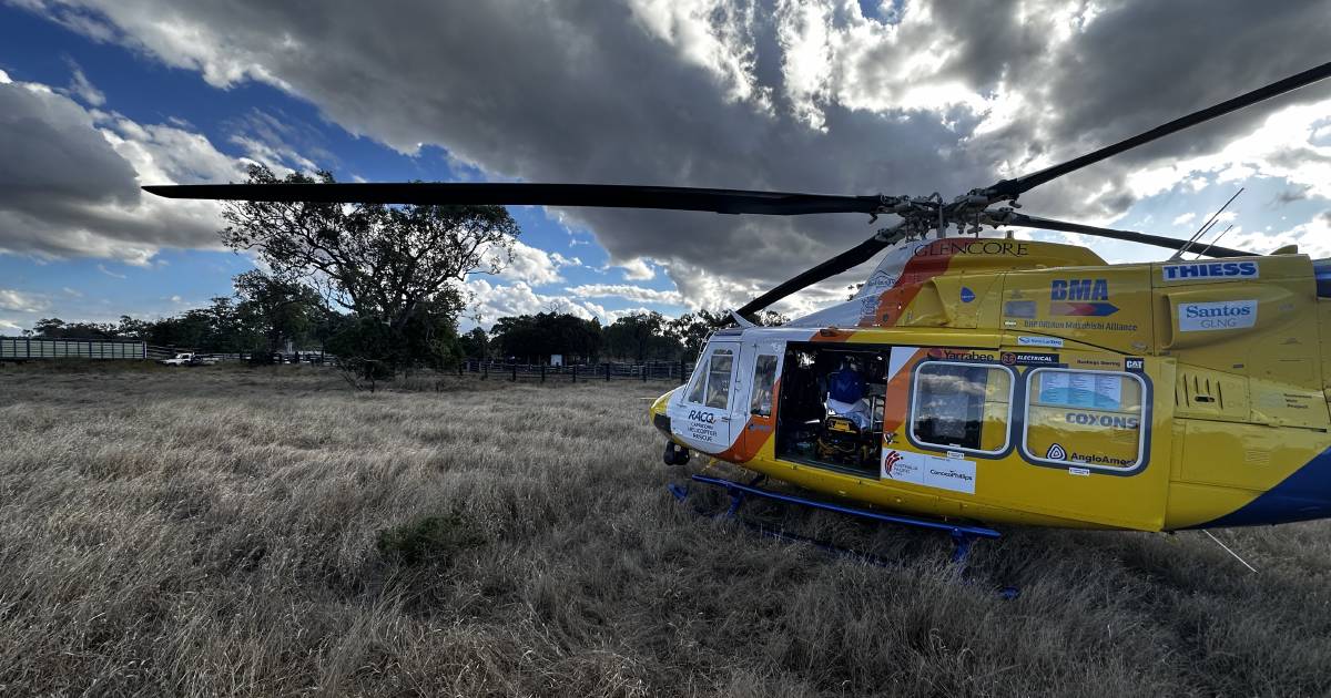 Man airlifted to hospital after branding accident