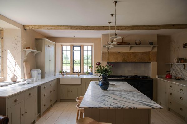 A beautiful new kitchen sympathetically created for a 16th century manor house