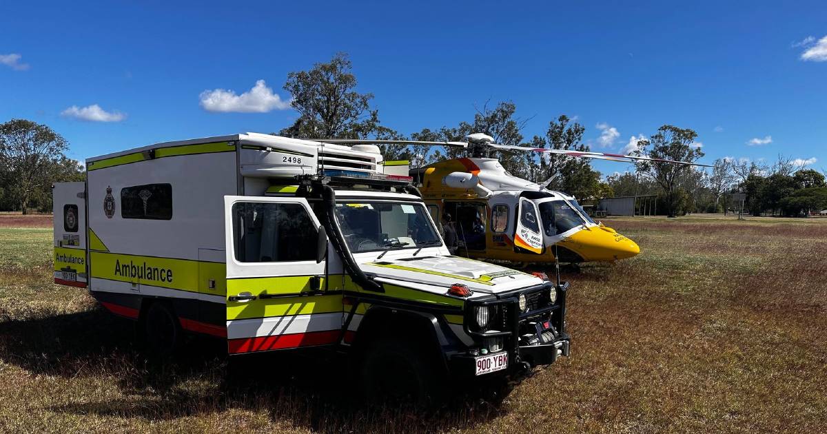 Man flown to hospital after being crushed by a bull near Rockhampton