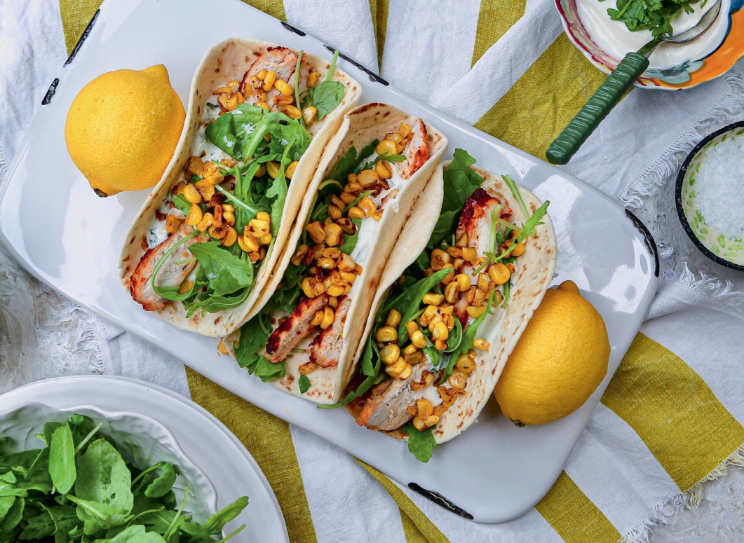 How to make honey chicken and sweetcorn flatbreads