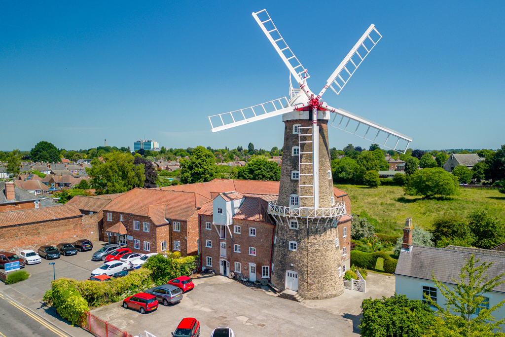 A wonderful working windmill for sale, complete with eight-bedroom mill house, a thriving flour business and a cafe