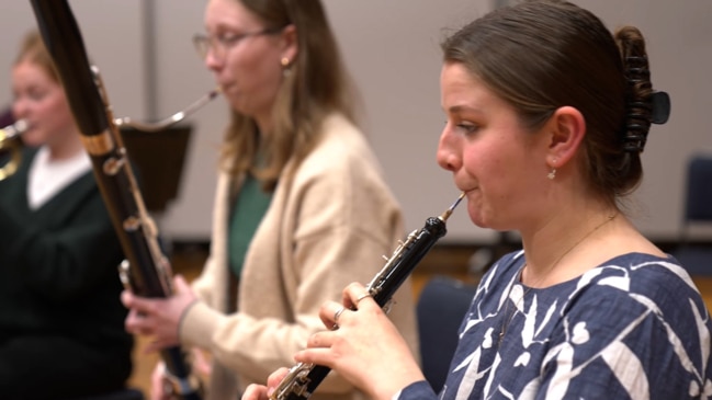 The New Zealand Symphony Orchestra rehearsal