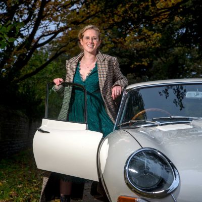 The ‘most beautiful car ever made’ makes its debut on Country Life Frontispiece page alongside photographer Amy Shore