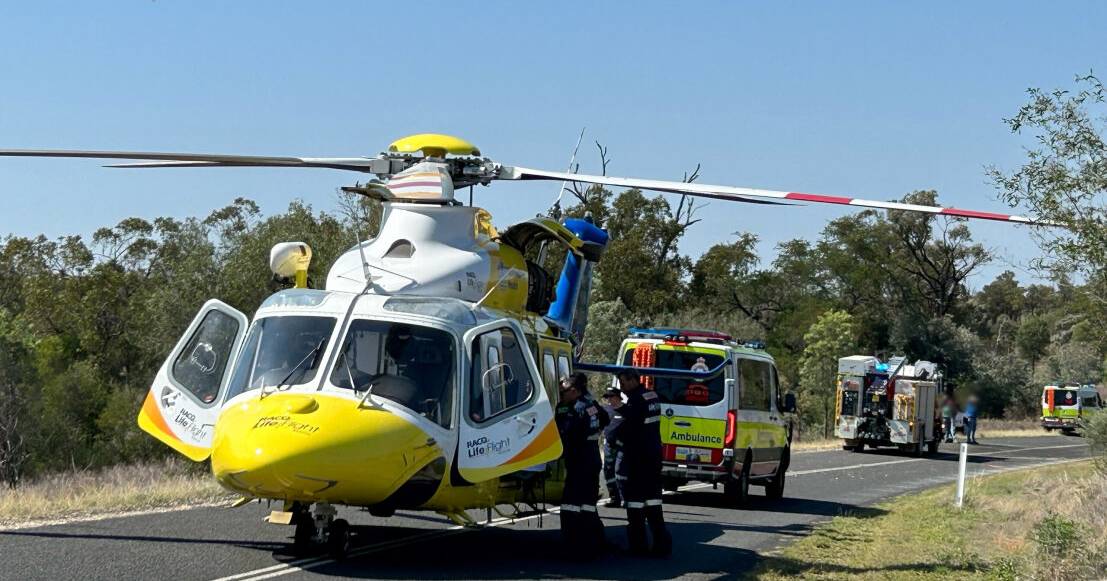 Teenager airlifted after single vehicle roll-over