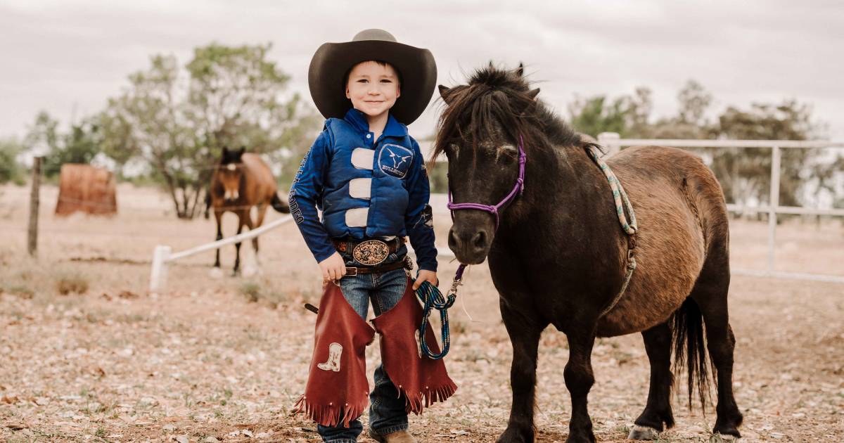 Meet the aspiring bronc rider who is only four