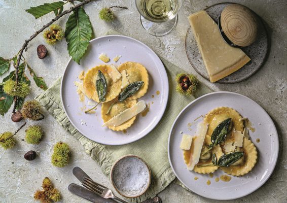 How to make chestnut-and-mushroom ravioli with beurre noisette and sage