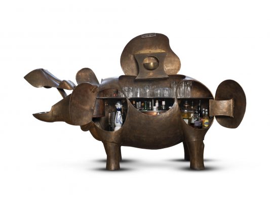 The most incredible drinks cabinet you’ll ever see: ‘Who wouldn’t want to have a whisky out of a hippo?’