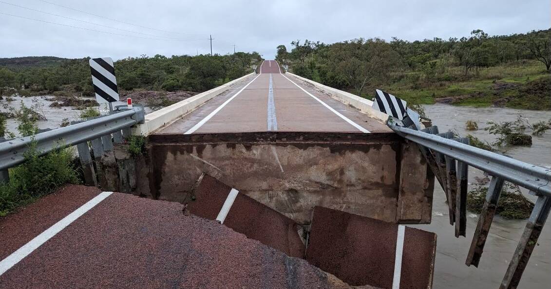 North west highway reopens after bridge collapses during floods