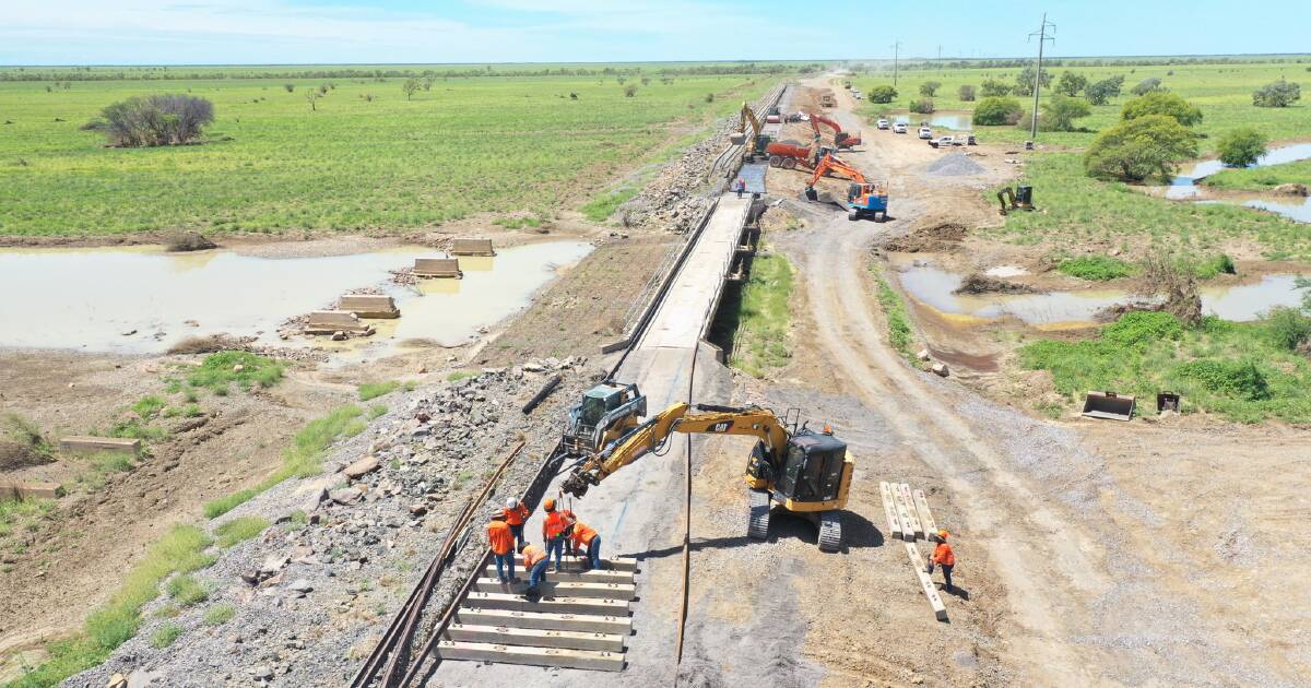 Mount Isa rail line up and running after Julia Creek flood damage