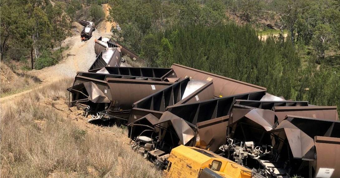 ATSB investigation finds 2021 CQ coal train derailment caused by 'track irregularity'