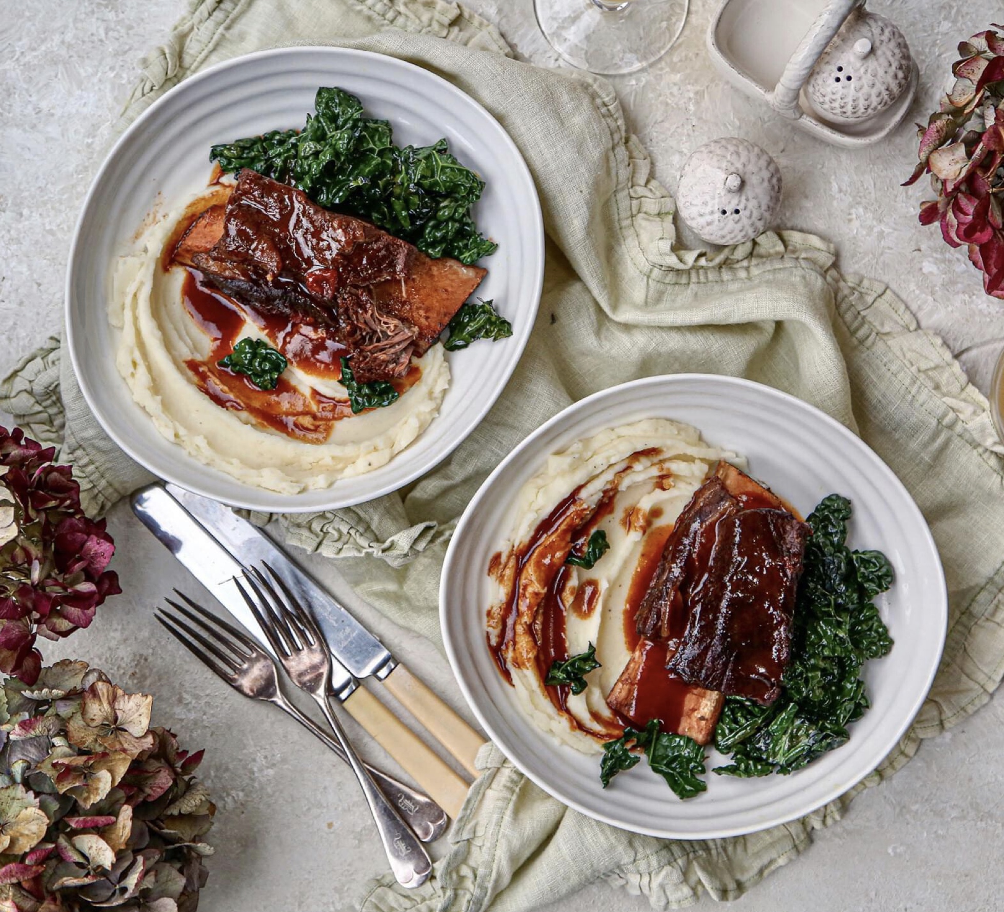 How to make braised beef short rib with celeriac-and-Parmesan mash