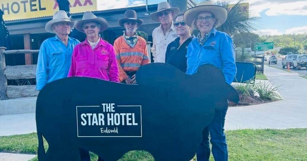 Cattle have taken over the streets of Eidsvold